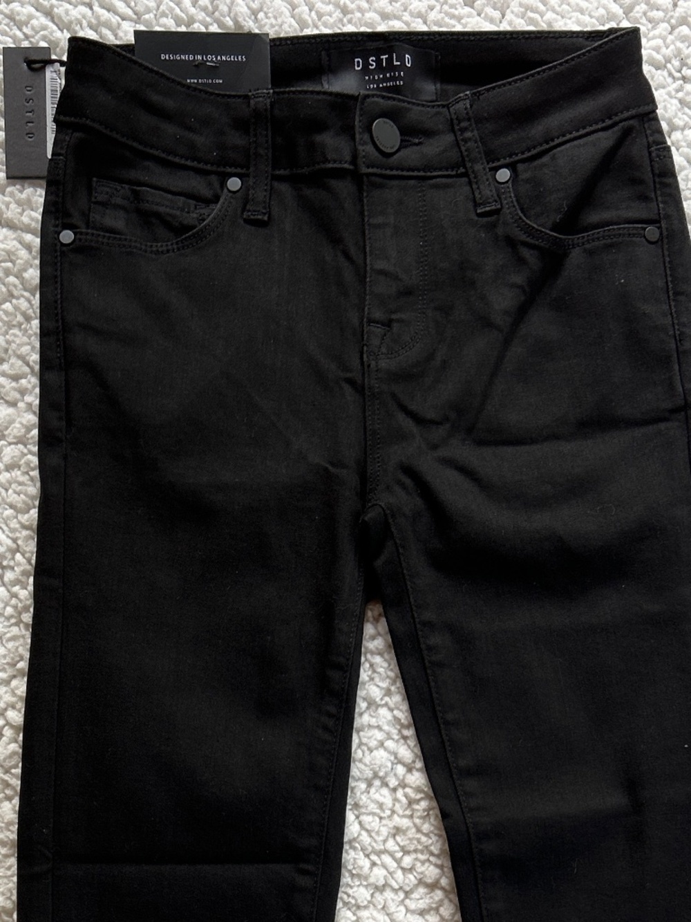 DSTLD Women’s Mid-Rise Black Stretch Skinny Jeans 24/28 NWT